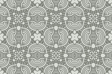 Seamless wallpaper with aztec ornament