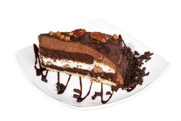 Piece of chocolate cake