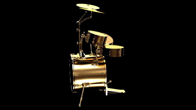 Gold drum kit