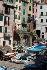 Fototapeta na wymiar Riomaggiore - one of the cities of Cinque Terre in italy