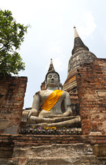 Buddha statue at historical park,Thailand