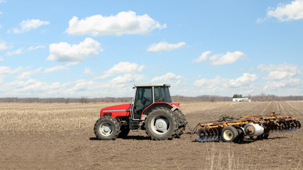 Tractor and Plow