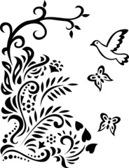 Forest floral background