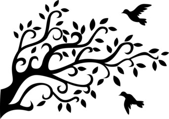 Forest floral background