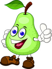 Pear cartoon character