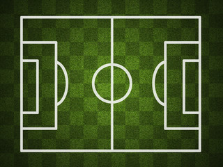 Soccer planning board with grass vignette except lines