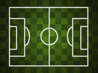 Soccer planning board with grass vignette except lines