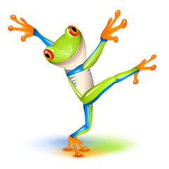 Naklejka premium Dancing Tree Frog