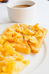 Coffee and bread breakfast