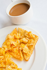 Coffee and bread breakfast