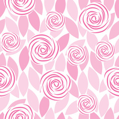 Seamless pattern of roses