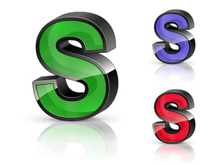 S - 3D Letters
