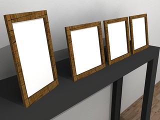 illustration of blank picture frames