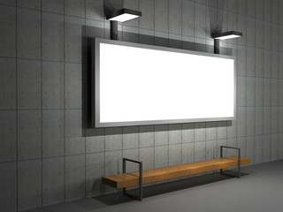 illustration of a outdoor advertising panel