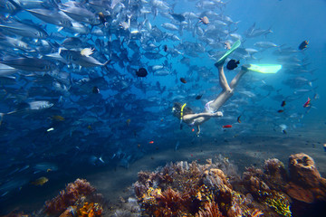 Woman and fish