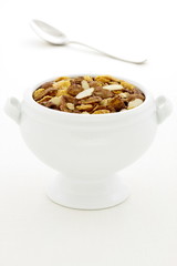 delicious healthy chocolate muesli or granola