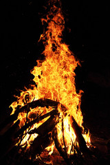 large bonfire