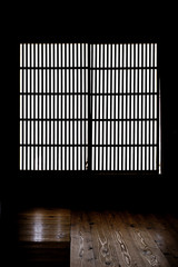 Paper Window of Old Japanese Samurai house