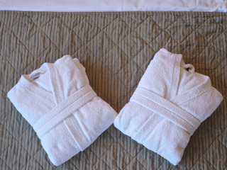 Bathrobe on the bed