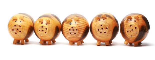 Obraz premium Wood pig