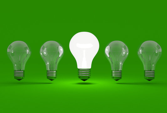some bulbs on a green background