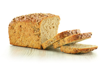 Bread isolated on white