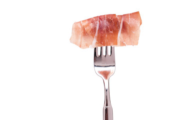 Gabel mit Parmaschinken