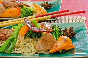 wok stir fry of hoisin duck