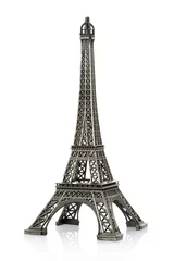 Foto auf Leinwand Eiffelturm auf Weiß, Beschneidungspfad enthalten © andersphoto