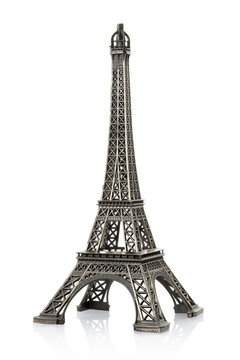 Fototapeta Eiffel tower on white, clipping path included