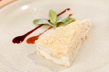 cake with sauce