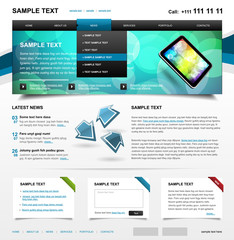 Editable Website Template 4. Color variant 1