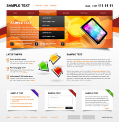 Editable Website Template 4. Color variant 3