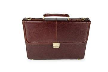 Business concept with briefcase on white