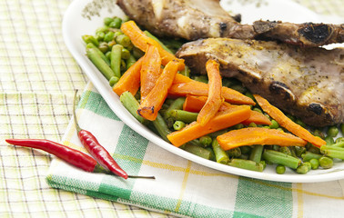 Vegetables and pork