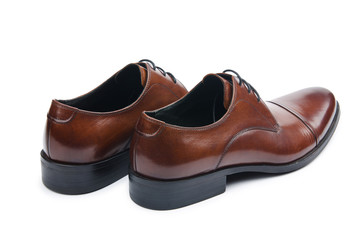 Male fashion with shoes on white