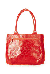 Elegant woman bag on white