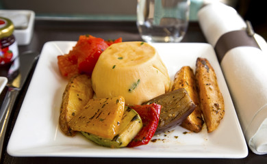 Omlette with grilled vegetables
