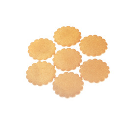 Ginger cookies isolated on white