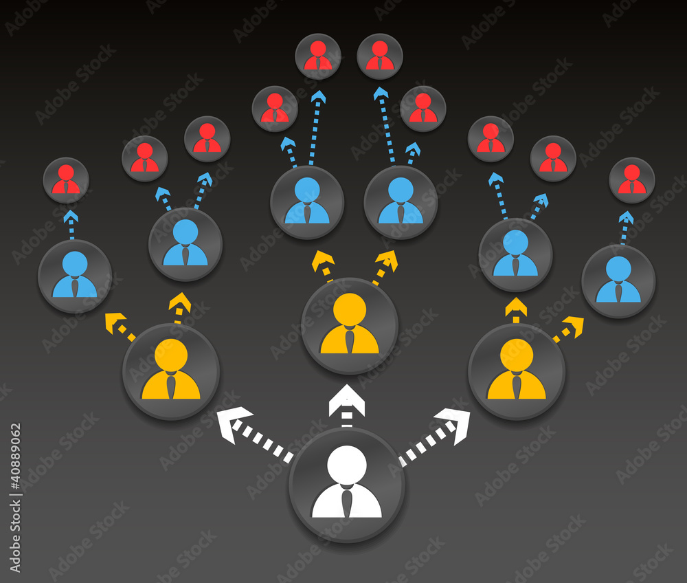 Poster subordination abstract color scheme