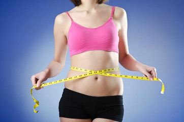 Young lady in dieting concept