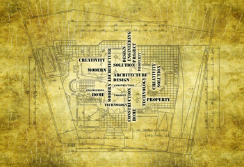 background of words related to the construction