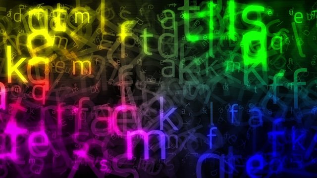 Buntes Buchstabenchaos