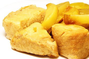 Roast pork and fried potatoes