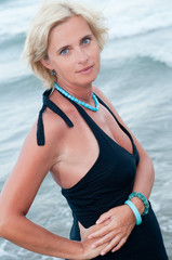 Summer - portrait of  woman in beach resort