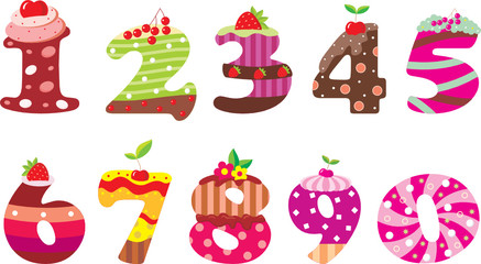 Fototapeta premium Sweet numbers