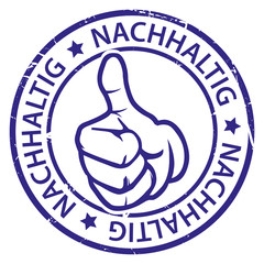 stempel daumen hoch nachhaltig nachhaltigkeit