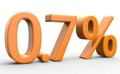 0.7 % 3d Schrift orange