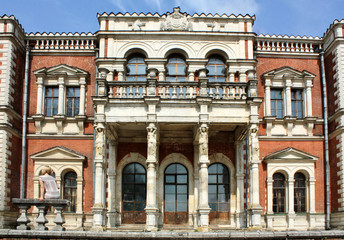 Faсade of the old estate built in classical style
