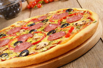 Pizza on the table